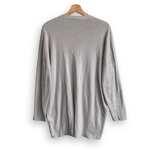 Eileen Fisher Cardigan L Pearl Cotton Silk Blend - Picture 10 of 13